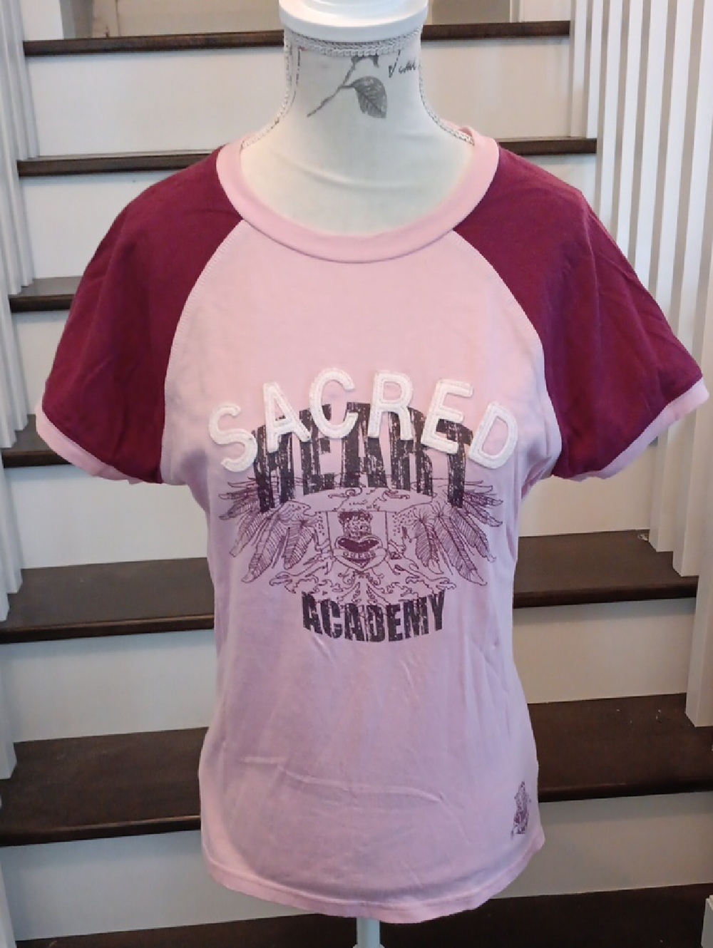 # Guess Sacred Heart Academy Pink Crewneck Tee